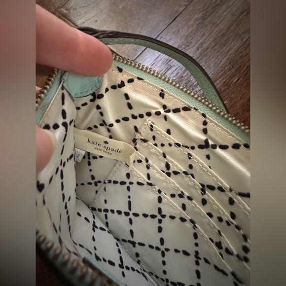 Kate Spade Saffiano leather blue wristlet-EUC - Picture 7 of 12
